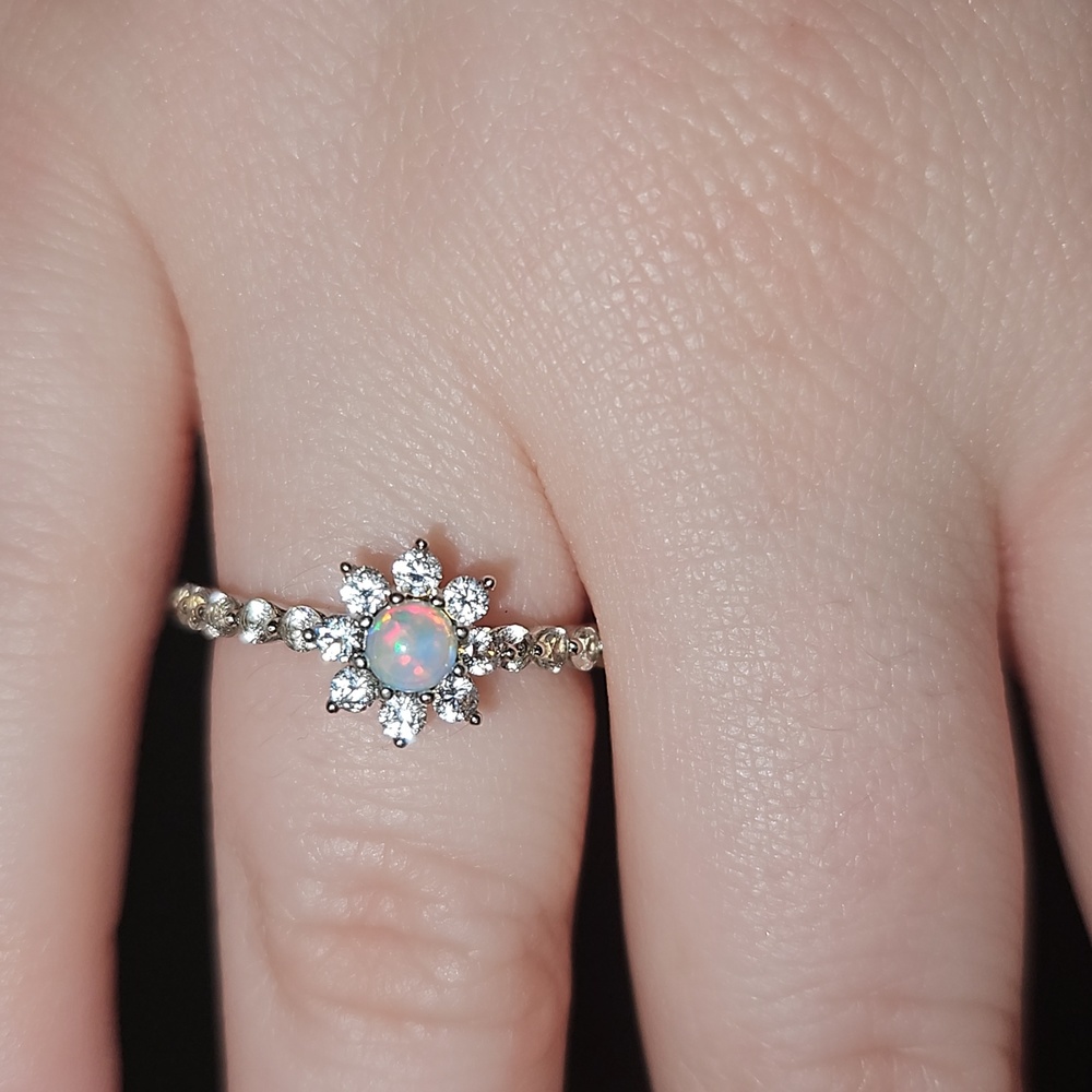 Sterling Silver and Opal Ring